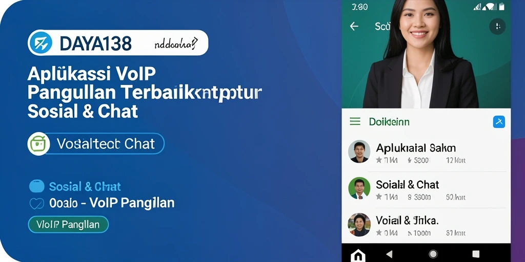 Tampilan antarmuka aplikasi <strong>DAYA138</strong> yang intuitif untuk VoIP Panggilan.
