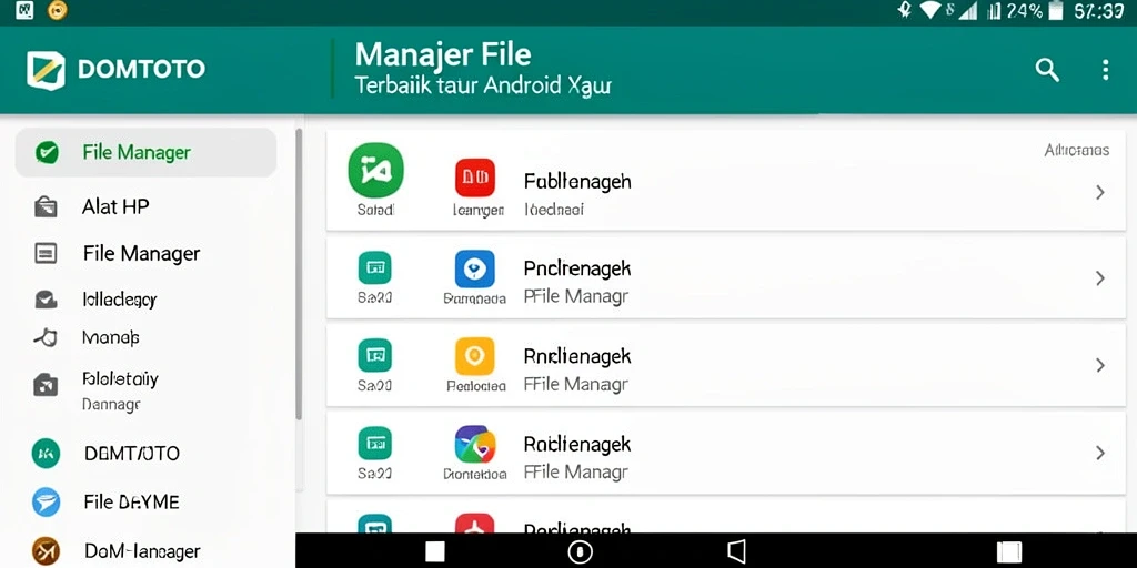 Antarmuka pengguna DOMTOTO yang intuitif dan modern untuk manajer file.