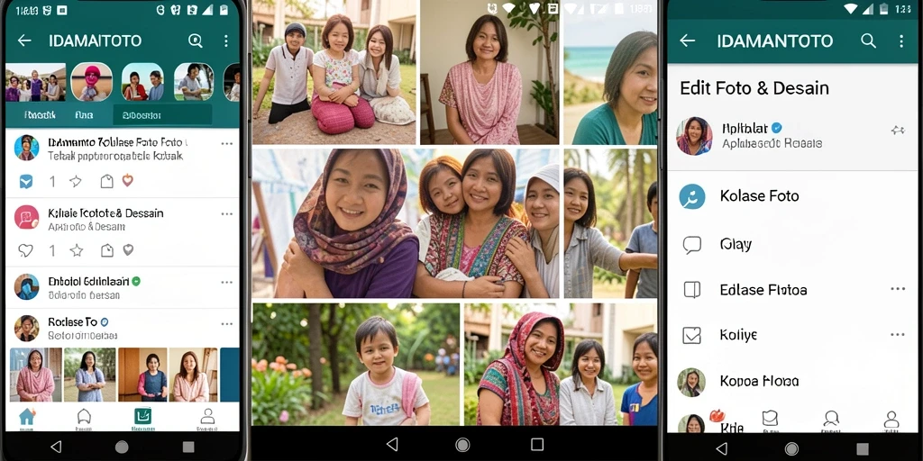 Antarmuka pengguna IDAMANTOTO yang intuitif untuk kolase foto.