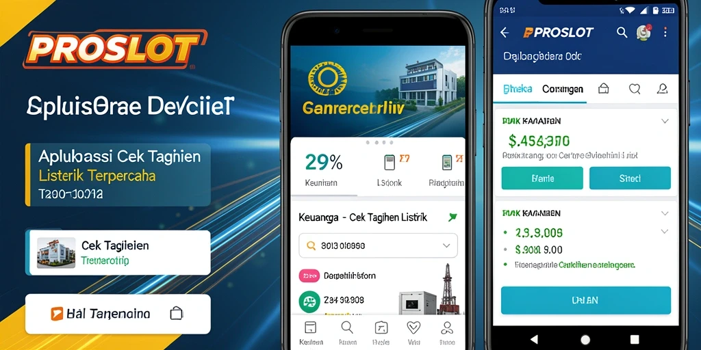Antarmuka pengguna aplikasi PROSLOT untuk cek tagihan listrik.