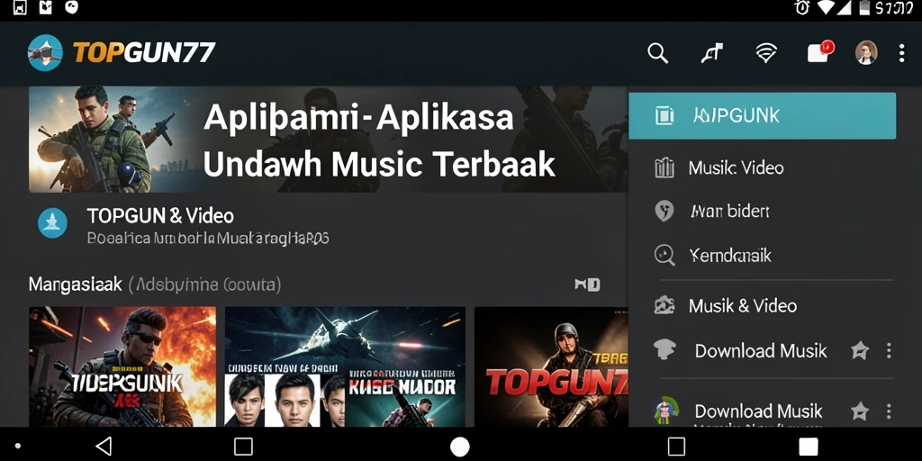 Antarmuka pengguna yang sederhana dan intuitif pada TOPGUN77.